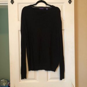 Men’s black long sleeve sweater v-neck